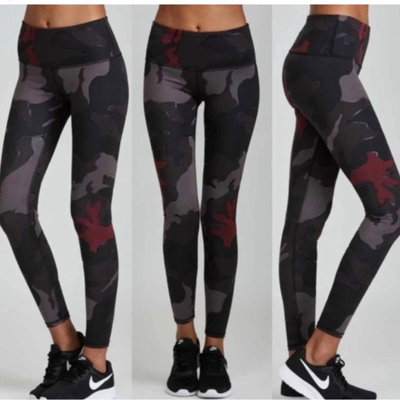 Noli Leggings Yoga Guerra Garnet Print Size Small Compression Gently Worn Small - Picture 2 of 8